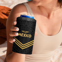 Custom Football 2025 Mexico 4 in 1 Can Cooler Tumbler Special Gold Edition