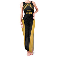 Custom Football 2025 Mexico Family Matching Tank Maxi Dress and Hawaiian Shirt Special Gold Edition