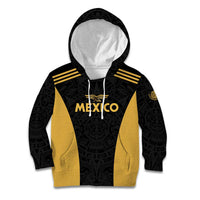 Custom Football 2025 Mexico Kid Hoodie Special Gold Edition
