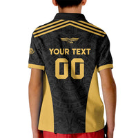 Custom Football 2025 Mexico Kid Polo Shirt Special Gold Edition