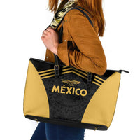 Football 2025 Mexico Leather Tote Bag Special Gold Edition