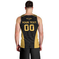 Custom Football 2025 Mexico Men Tank Top Special Gold Edition