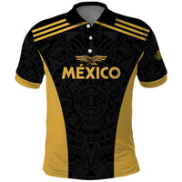 Custom Football 2025 Mexico Polo Shirt Special Gold Edition