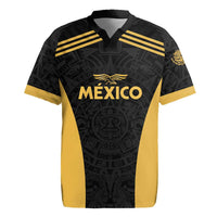 Custom Football 2025 Mexico Rugby Jersey Special Gold Edition