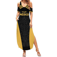 Custom Football 2025 Mexico Summer Maxi Dress Special Gold Edition