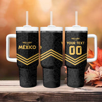 Custom Football 2025 Mexico Tumbler With Handle Special Gold Edition