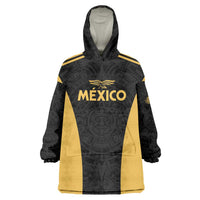 Custom Football 2025 Mexico Wearable Blanket Hoodie Special Gold Edition