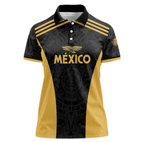 Custom Football 2025 Mexico Women Polo Shirt Special Gold Edition