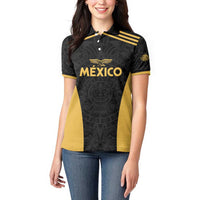 Custom Football 2025 Mexico Women Polo Shirt Special Gold Edition