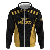 Custom Football 2025 Mexico Zip Hoodie Special Gold Edition