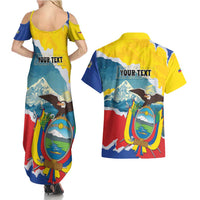 Personalized Ecuador Chimborazo Mountain Couples Matching Summer Maxi Dress and Hawaiian Shirt La Sultana de Los Andes