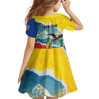 Personalized Ecuador Chimborazo Mountain Family Matching Off The Shoulder Long Sleeve Dress and Hawaiian Shirt La Sultana de Los Andes