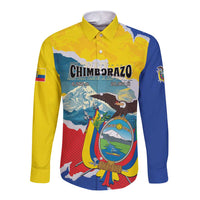 Personalized Ecuador Chimborazo Mountain Long Sleeve Button Shirt La Sultana de Los Andes