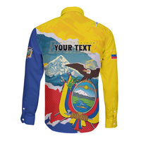 Personalized Ecuador Chimborazo Mountain Long Sleeve Button Shirt La Sultana de Los Andes