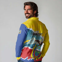 Personalized Ecuador Chimborazo Mountain Long Sleeve Polo Shirt La Sultana de Los Andes