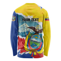 Personalized Ecuador Chimborazo Mountain Long Sleeve Shirt La Sultana de Los Andes