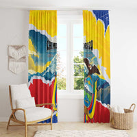 Ecuador Chimborazo Mountain Window Curtain La Sultana de Los Andes