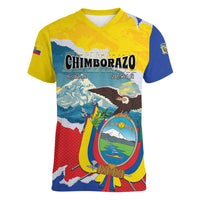 Personalized Ecuador Chimborazo Mountain Women V-Neck T-Shirt La Sultana de Los Andes