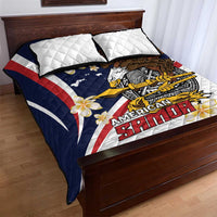 American Samoa Quilt Bed Set Amerika Samoa Bald Eagle