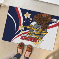 American Samoa Rubber Doormat Amerika Samoa Bald Eagle