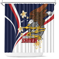 American Samoa Shower Curtain Amerika Samoa Bald Eagle