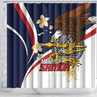 American Samoa Shower Curtain Amerika Samoa Bald Eagle