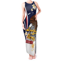 Personalized American Samoa Tank Maxi Dress Amerika Samoa Bald Eagle