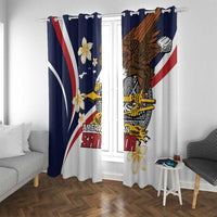 American Samoa Window Curtain Amerika Samoa Bald Eagle