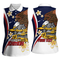 Personalized American Samoa Women Sleeveless Polo Shirt Amerika Samoa Bald Eagle