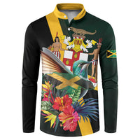 Jamaica Hummingbird Button Sweatshirt Jumieka Tropical - Wonder Print Shop