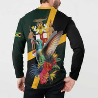 Jamaica Hummingbird Button Sweatshirt Jumieka Tropical - Wonder Print Shop