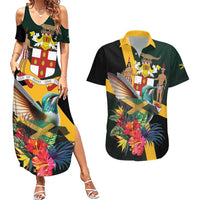 Jamaica Hummingbird Couples Matching Summer Maxi Dress and Hawaiian Shirt Jumieka Tropical - Wonder Print Shop