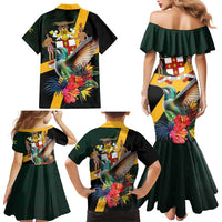 Jamaica Hummingbird Family Matching Mermaid Dress and Hawaiian Shirt Jumieka Tropical - Wonder Print Shop