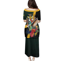 Jamaica Hummingbird Family Matching Puletasi and Hawaiian Shirt Jumieka Tropical - Wonder Print Shop