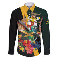 Jamaica Hummingbird Family Matching Short Sleeve Bodycon Dress and Hawaiian Shirt Jumieka Tropical - Wonder Print Shop