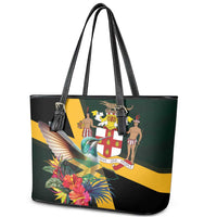Jamaica Hummingbird Leather Tote Bag Jumieka Tropical - Wonder Print Shop