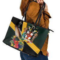 Jamaica Hummingbird Leather Tote Bag Jumieka Tropical - Wonder Print Shop