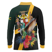 Jamaica Hummingbird Long Sleeve Polo Shirt Jumieka Tropical - Wonder Print Shop