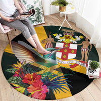 Jamaica Hummingbird Round Carpet Jumieka Tropical - Wonder Print Shop