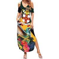 Jamaica Hummingbird Summer Maxi Dress Jumieka Tropical - Wonder Print Shop