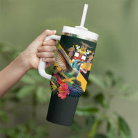 Jamaica Hummingbird Tumbler With Handle Jumieka Tropical - Wonder Print Shop