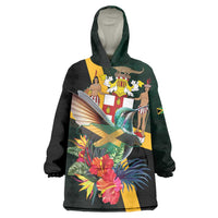 Jamaica Hummingbird Wearable Blanket Hoodie Jumieka Tropical - Wonder Print Shop
