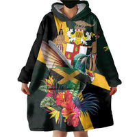 Jamaica Hummingbird Wearable Blanket Hoodie Jumieka Tropical - Wonder Print Shop