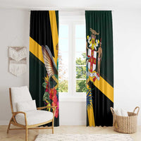 Jamaica Hummingbird Window Curtain Jumieka Tropical - Wonder Print Shop