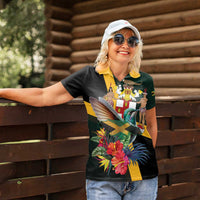Jamaica Hummingbird Women Polo Shirt Jumieka Tropical - Wonder Print Shop