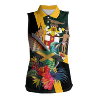Jamaica Hummingbird Women Sleeveless Polo Shirt Jumieka Tropical - Wonder Print Shop