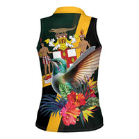 Jamaica Hummingbird Women Sleeveless Polo Shirt Jumieka Tropical - Wonder Print Shop