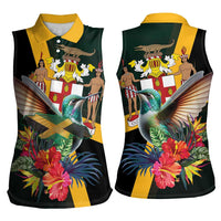Jamaica Hummingbird Women Sleeveless Polo Shirt Jumieka Tropical - Wonder Print Shop