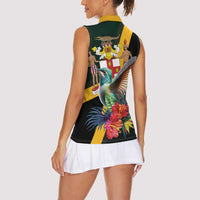 Jamaica Hummingbird Women Sleeveless Polo Shirt Jumieka Tropical - Wonder Print Shop