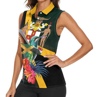 Jamaica Hummingbird Women Sleeveless Polo Shirt Jumieka Tropical - Wonder Print Shop